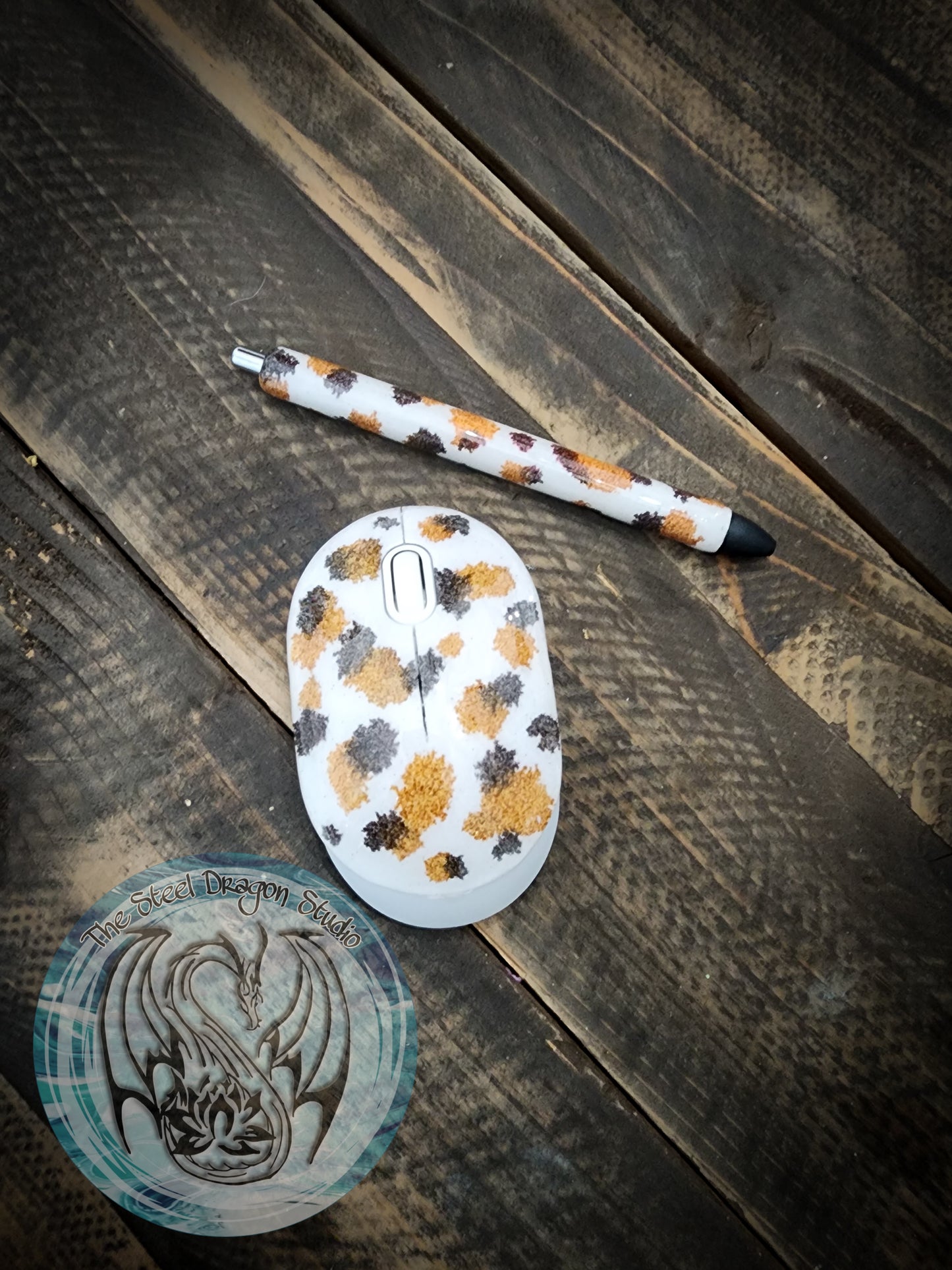 Cowprint Mouse & Pen Set