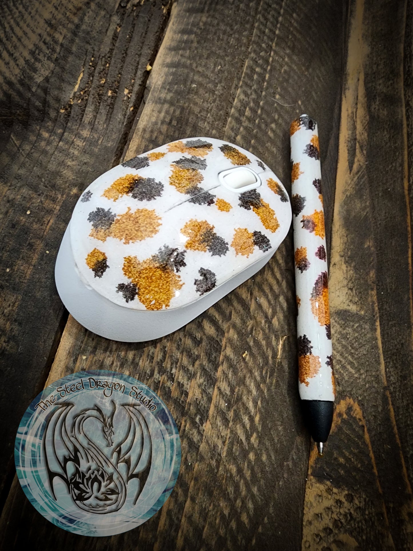 Cowprint Mouse & Pen Set