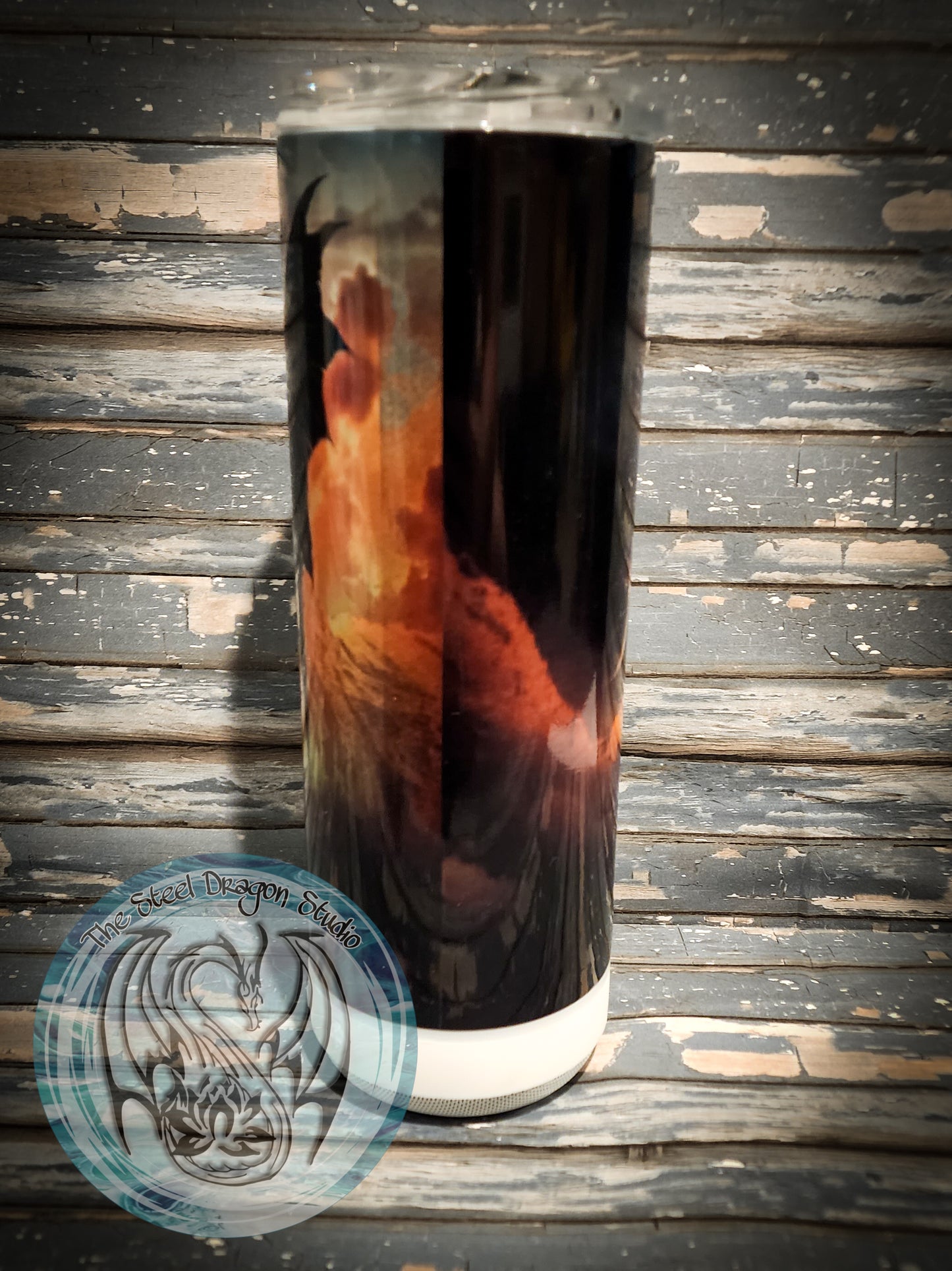 Black Dragon Speaker Tumbler (Sublimation)