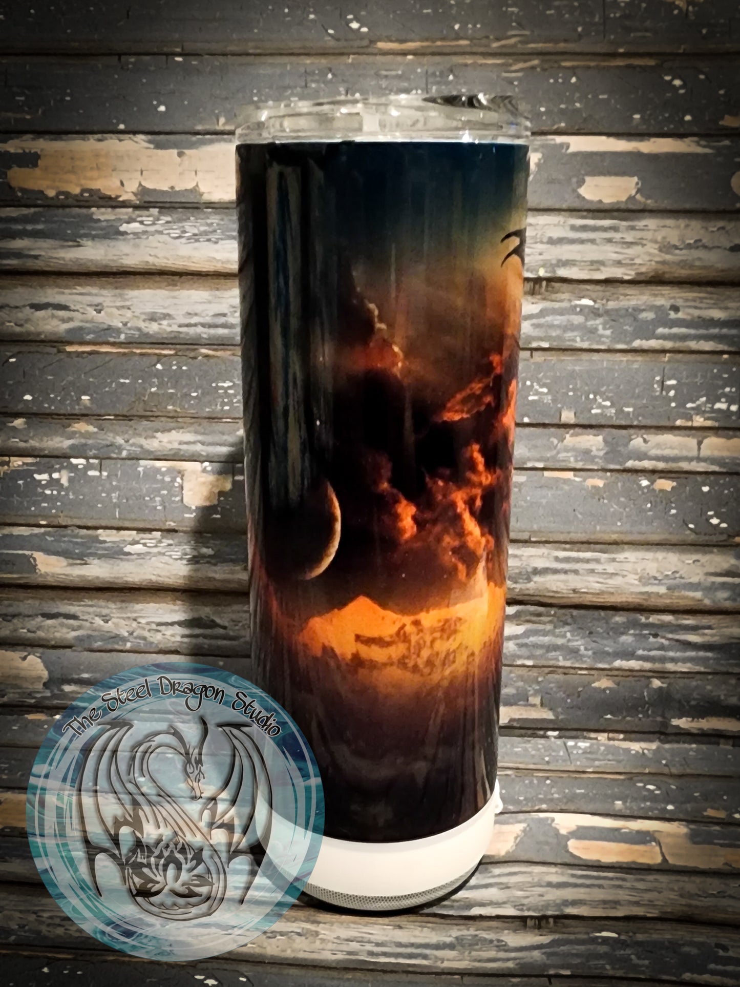 Black Dragon Speaker Tumbler (Sublimation)