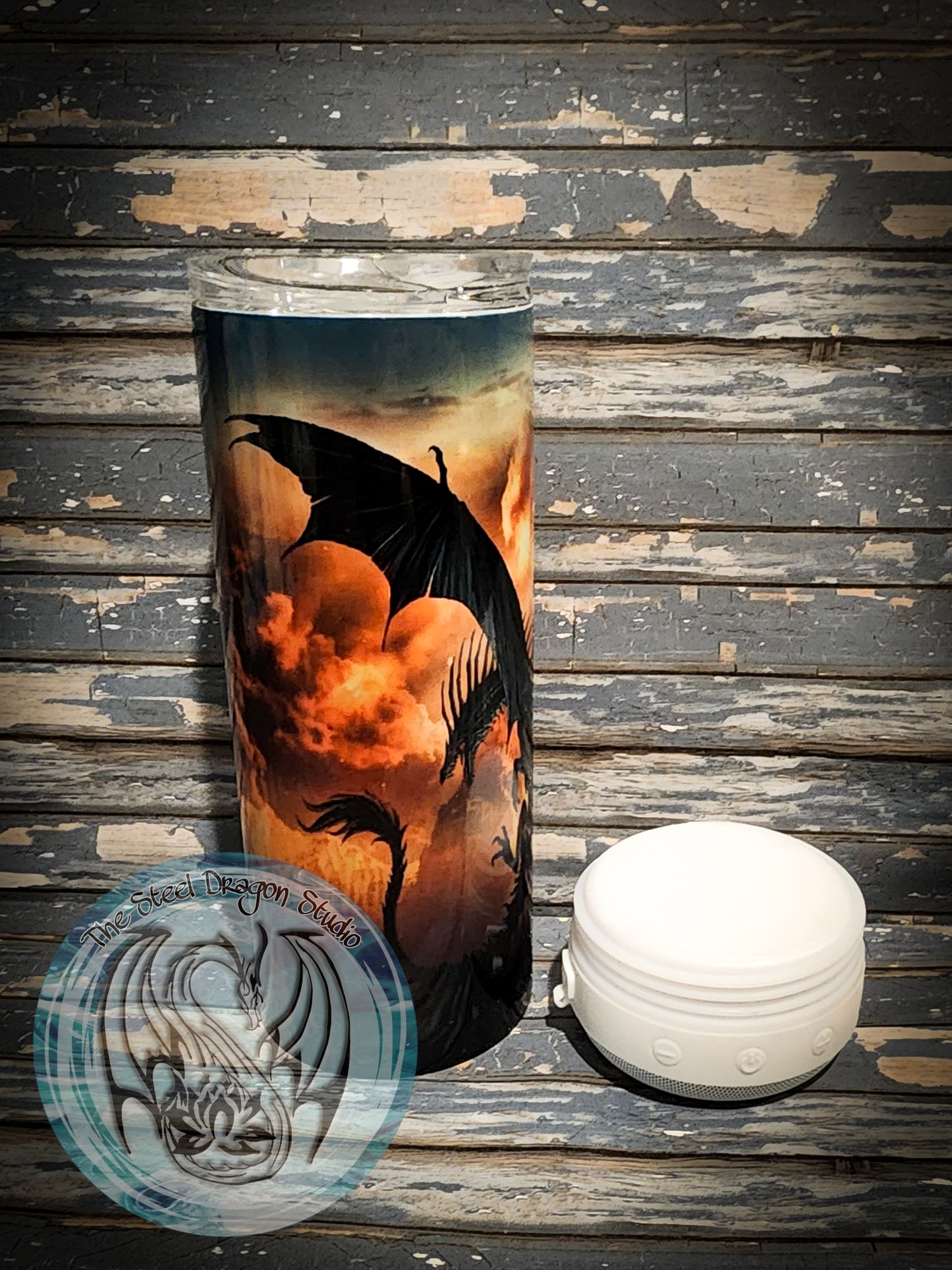 Black Dragon Speaker Tumbler (Sublimation)