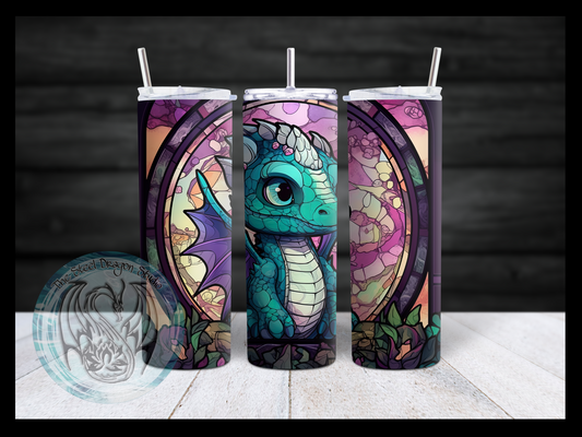 Baby Dragon Stained Glass (Sublimtation)