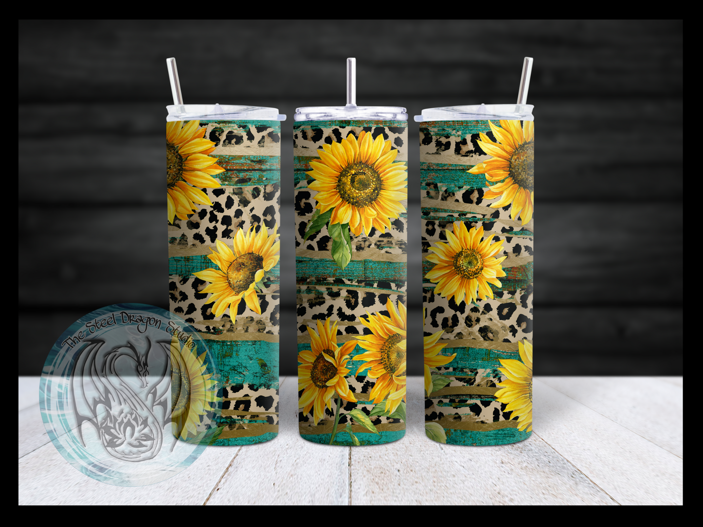 Rustic Wood Sunflowers (Sublimation)