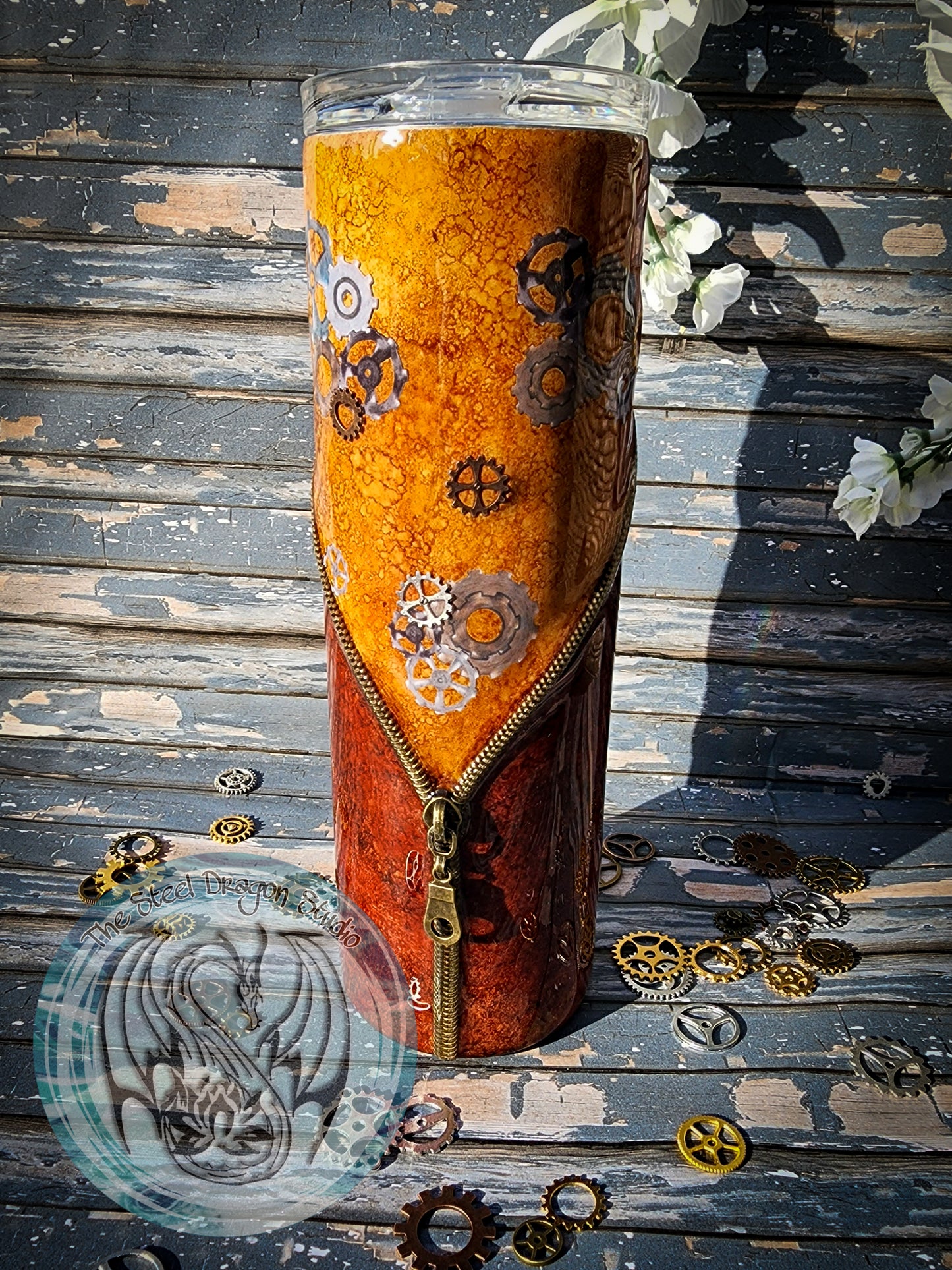 Steampunk Zipper Tumbler