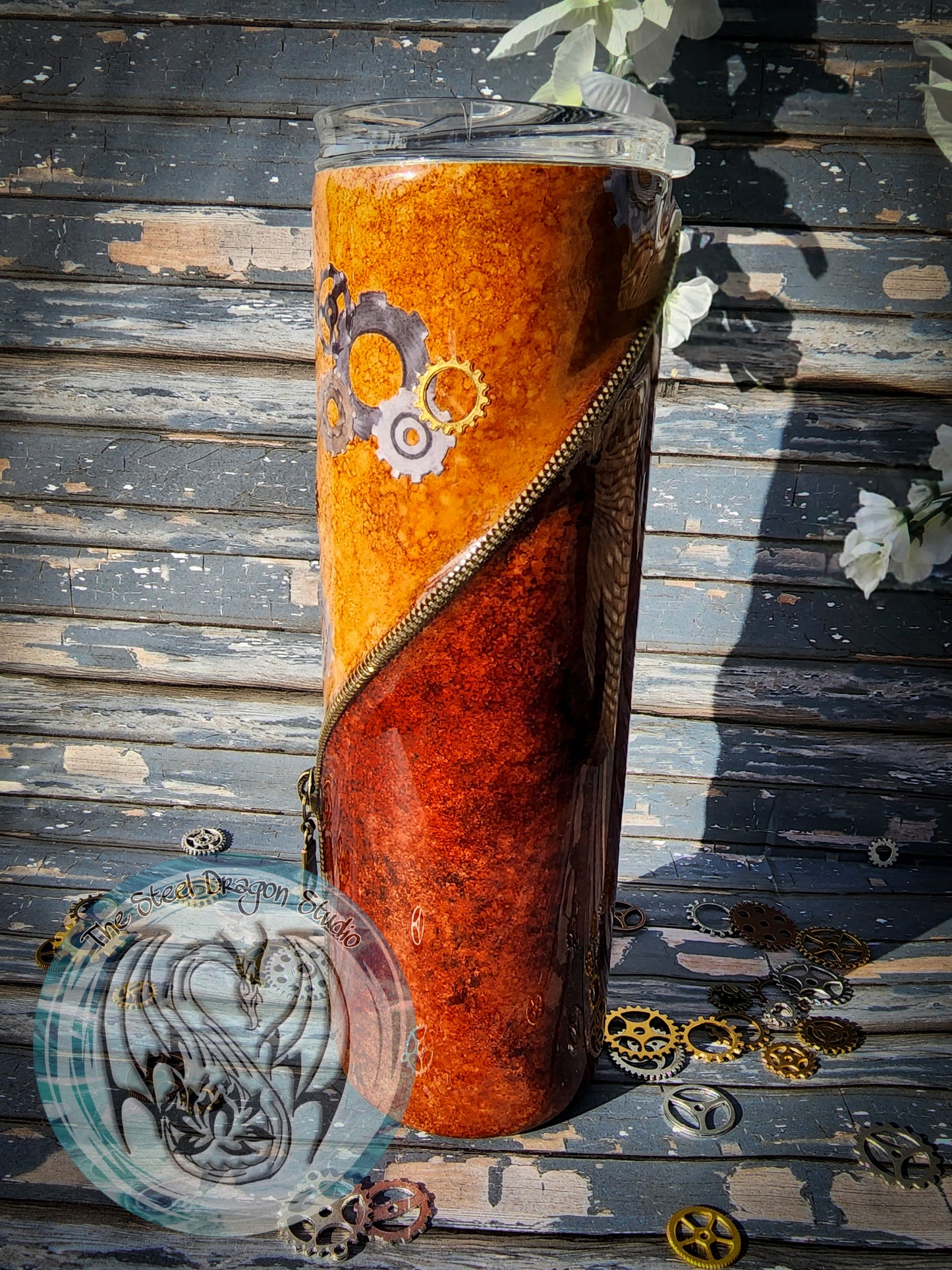 Steampunk Zipper Tumbler