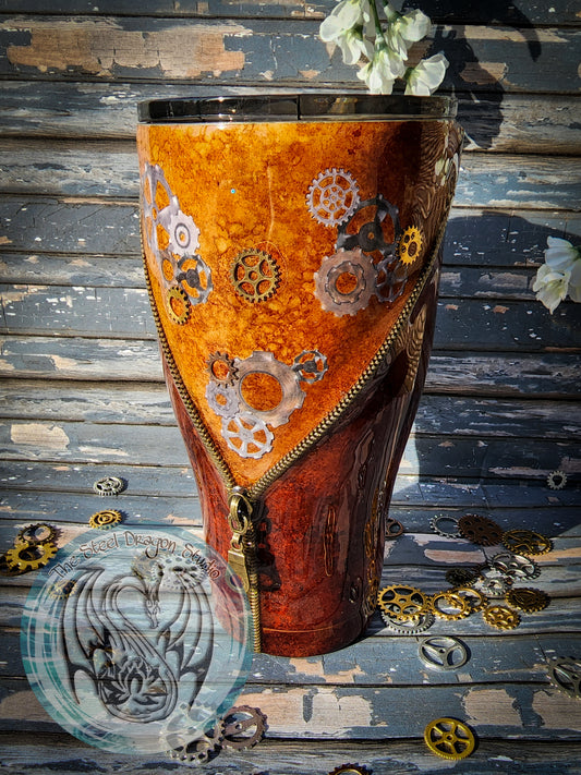 Steampunk Zipper Tumbler