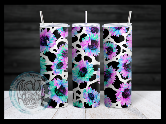 Neon Sunflower & Cow Print (Sublimation)