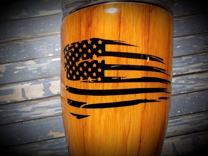 Woodgrain American Flag