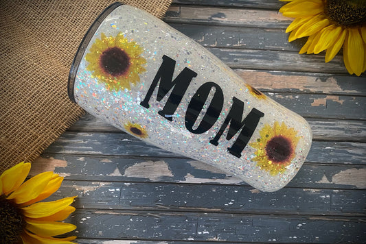 Mom Sunflower Glitter